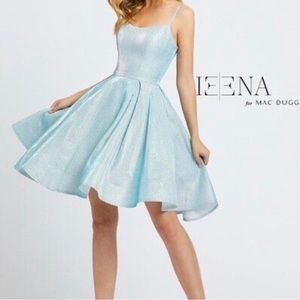 NWT  by Mac Duggal ice blue fit and flare size 2